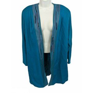 Marc D'Alcy Vintage Turquoise Wool and Leather